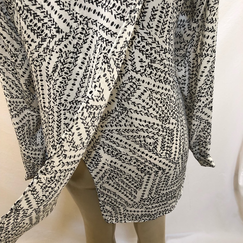 Cabi Button Down Sheer Split Back Blouse M - image 7